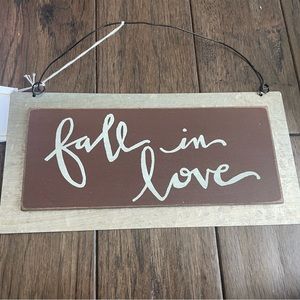 Fall in Love Metal sign